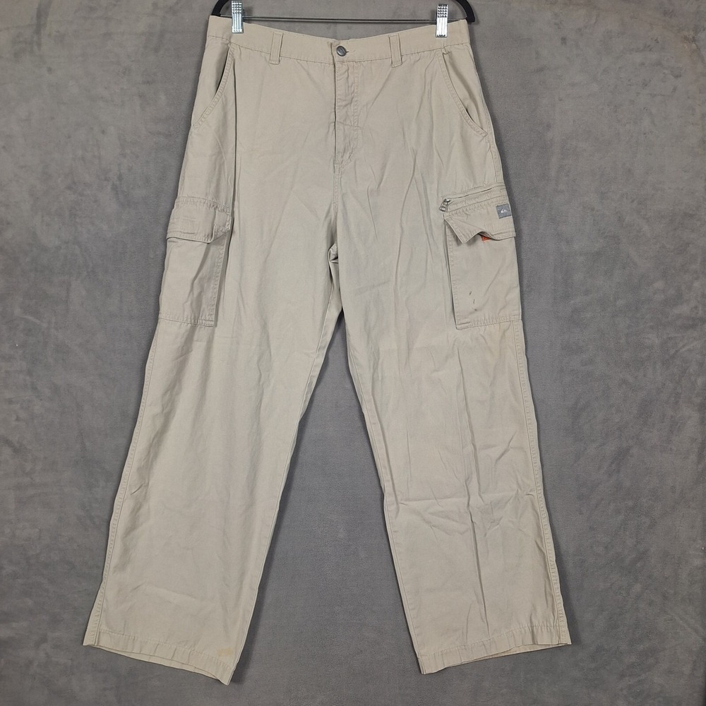 Vintage Quicksilver Cargo Pants Mens 34x30 (33x29) khaki‎ tan Y2K
